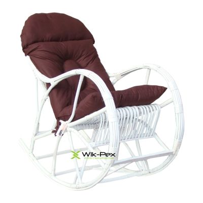 Fotele bujane białe, wiklinowe - Hypnos poduszka 02