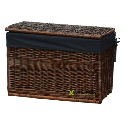 Wąski kufer z wikliny ciemnobrązowy Wik-Pex